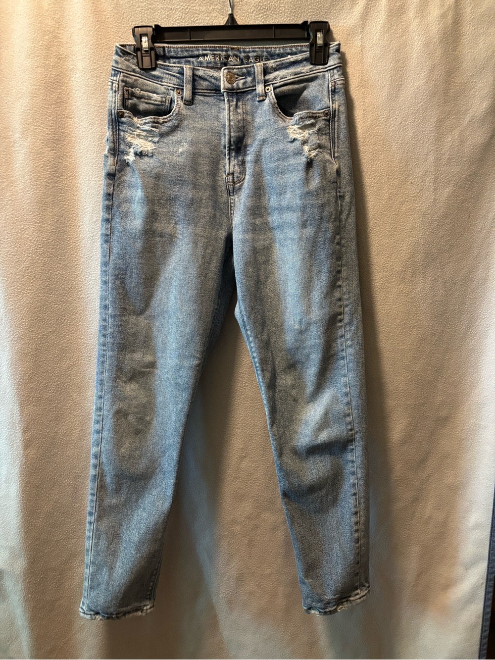 American Eagle Outfitters Light Blue High Rise Distressed Jeans